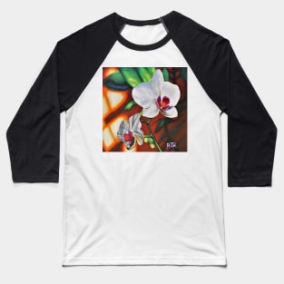 White Orchids or Phalaenopsis Baseball T-Shirt